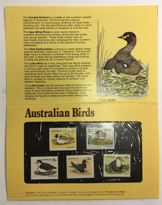 (--) Набор марок в буклете Австралия &quot;5 шт.&quot;  Негашеные  , III O