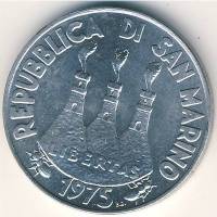 () Монета Сан-Марино 1975 год 10  ""   Алюминий  UNC