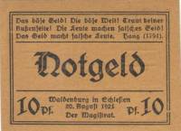(№1921) Банкнота Германия 1921 год "10 Pfennig"