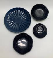 Блюдо ИКЕА + 2 розетки + подсвечник, керамика