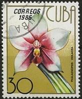 (1986-061) Марка Куба "Фаленопсис фиолетовый"    Орхидеи III Θ