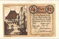 (№1920) Банкнота Австрия 1920 год "4 Kronen"