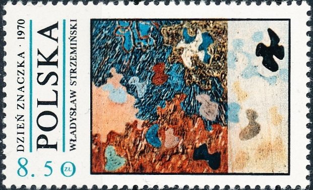 (1970-054) Марка Польша "Солнце"    День почтовой марки. Современная живопись III &Theta;
