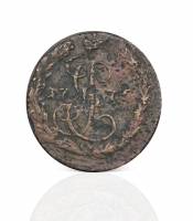 (1775, ЕМ) Монета Россия 1775 год 1/2 копейки   Деньга  VF