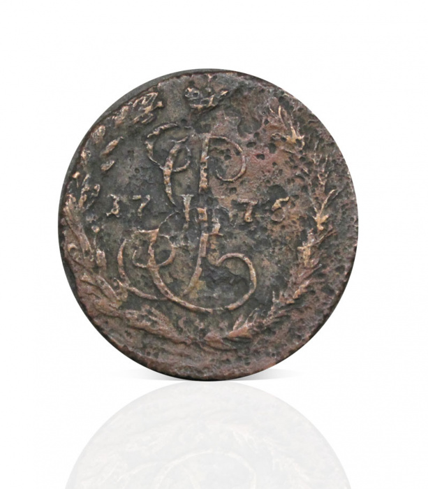 (1775, ЕМ) Монета Россия 1775 год 1/2 копейки   Деньга  VF