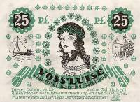 (№1920) Банкнота Германия 1920 год "25 Pfennig"