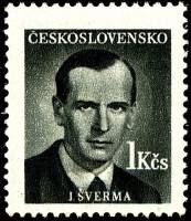 (1949-008) Марка Чехословакия "Я. Сверма"    Писатели (Стандартный выпуск) II Θ