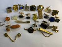 Запонки 1 пара, 19 шт по одной, 4 зажима для галстука СССР