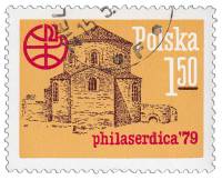 (1979-026) Марка Польша "Церковь с Софии"    Международная выставка марок PHILASERDICA '79, София II
