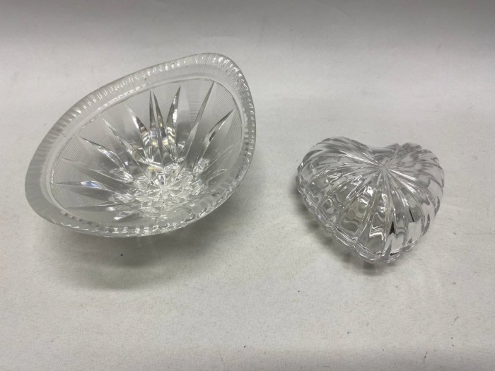 Ваза конфетница хрусталь и шкатулка