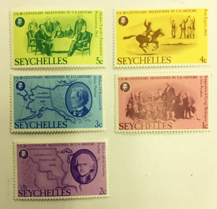 (--) Набор марок Сейшелы &quot;5 шт.&quot;  Негашеные  , III O