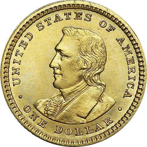 (1905) Монета США 1905 год 1 доллар    AU