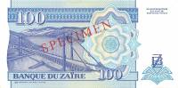 () Банкнота Заир 15.02.1994 год 100  ""   UNC