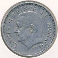(1945) Монета Монако 1945 год 5 франков "Луи II"  Алюминий Алюминий  UNC
