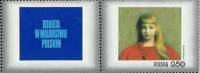 (1971-064) Марка с купоном Польша "Девушка в красном"    День почтовой марки. Женщины в польской жив