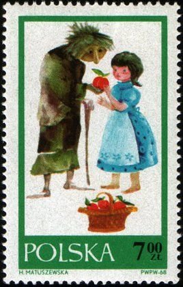 (1968-016) Марка Польша &quot;Белоснежка&quot; , III Θ