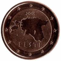 (2011) Монета Эстония 2011 год 5 евроцентов   Сталь, покрытая медью  UNC
