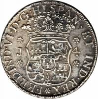 (№1754km17) Монета Гватемала 1754 год 4 Reales (Фернандо VI)