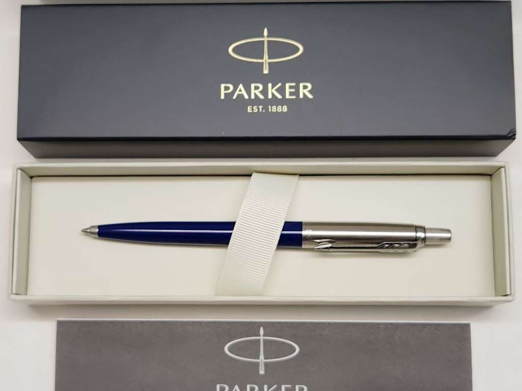 Ручка шариковая Parker Jotter Originals Recycled Navy CT в коробке оригинал Сделано во Франции