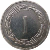 (№1963km38) Монета Кипр 1963 год 1 Mil (1 в венок из кукурузы)
