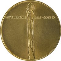 (№2015) Монета Чехия 2015 год 10,000 Korun (600-летию сожжения Яна Гуса)