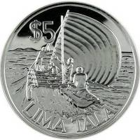 () Монета Токелау 1984 год 5  ""   Биметалл (Серебро - Ниобиум)  UNC