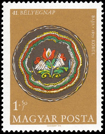 (1968-066) Марка Венгрия &quot;Тарелка&quot; ,  III O