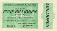 (№1923P-S1317) Банкнота Германия 1923 год "5,000,000,000,000 Mark"