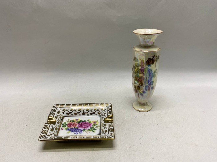 Ваза и пепельница фарфор