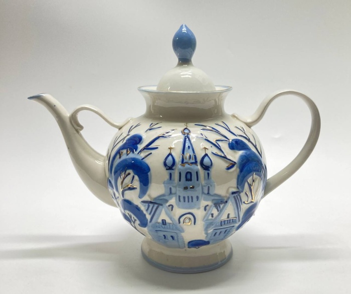 Чайник заварочный Новгород, фарфоровый, Бронницы