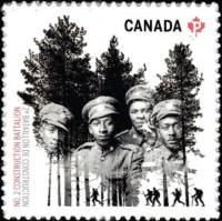 (№2016-3343) Марка из набора Канада 2016 год "Нет 2 Строительных Батальона", Гашеная