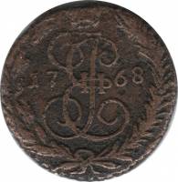 (1768, ЕМ) Монета Россия-Финдяндия 1768 год 1/4 копейки   Полушка Медь  UNC