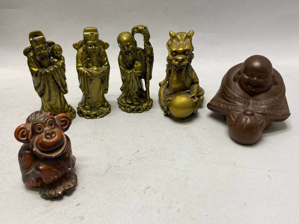 Сувенир статуэтка 6 шт из разных материалов