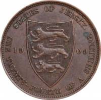 (№1909km9) Монета Джерси 1909 год 1/24 Shilling (усилитель)