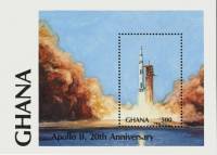(№1989-149) Блок марок Гана 1989 год "Старт", Гашеный