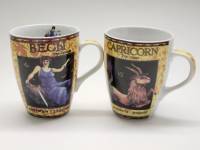 Чашки кружки бокалы чайные большие Весы Козерог знаки Зодиака 2 штуки 