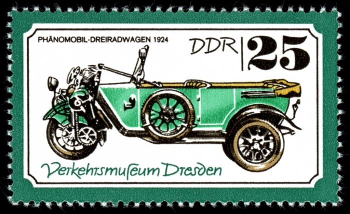 (1977-065) Марка Германия (ГДР) &quot;Автомобиль, 1924&quot;    Музей транспорта, Дрезден II Θ