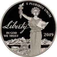 (2019w) Монета США 2019 год 100 долларов    PROOF