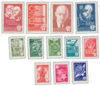 (1977--) Серия Набор марок (12 шт) СССР "На марках 1976"  Офсетная печать  Стандартный выпуск III O