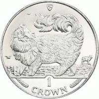(1993) Монета Остров Мэн 1993 год 1 крона   Медь-Никель  UNC