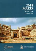 (2018, 9 монет) Набор монет Мальта 2018 год "Храмовый комплекс Мнайдра"  Буклет