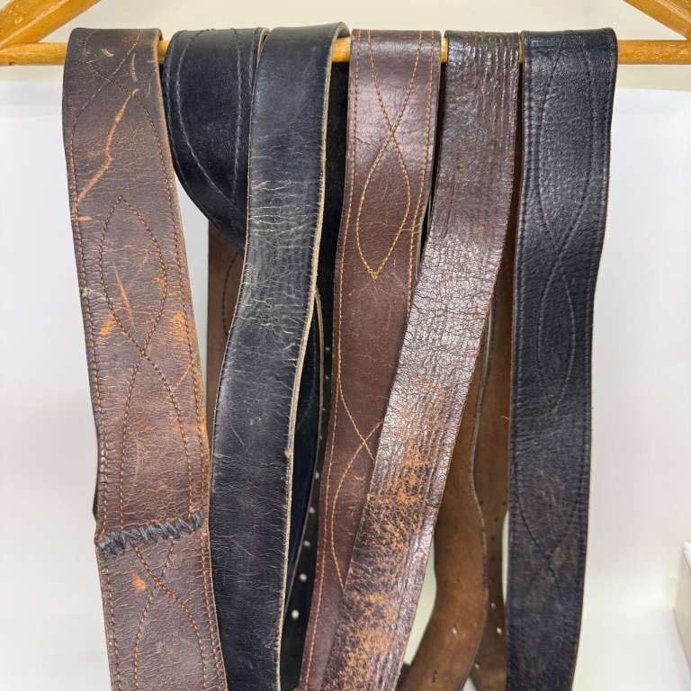 Ремни кожа натуральная СССР 9 штук