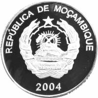 () Монета Мозамбик 2004 год 10000  ""   Биметалл (Серебро - Ниобиум)  UNC