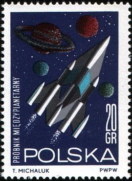 (1964-095) Марка Польша &quot;Межпланетная ракета&quot; , III Θ