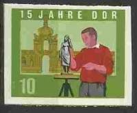 (1964-071) Марка Германия (ГДР) "Скульптор"    ГДР 15 лет III Θ