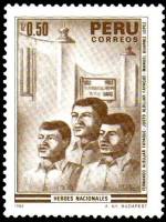 (№1986-1327) Марка Перу 1986 год "Фернандо и Хусто Albujar Fayaque", Гашеная