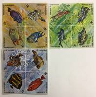 --  Набор блоков Бурунди 3 шт.  Гашёные , III Θ