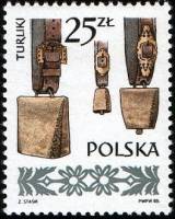 (1985-024) Марка Польша "Колокола "    Народные музыкальные инструменты III Θ