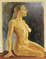 Картина В.М. Чуркин "Обнажённая натура. №2", 46х62 масло, оргалит, 2006 г. (см. фото)