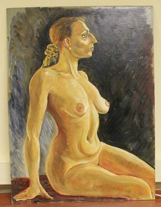 Картина В.М. Чуркин &quot;Обнажённая натура. №2&quot;, 46х62 масло, оргалит, 2006 г. (см. фото)